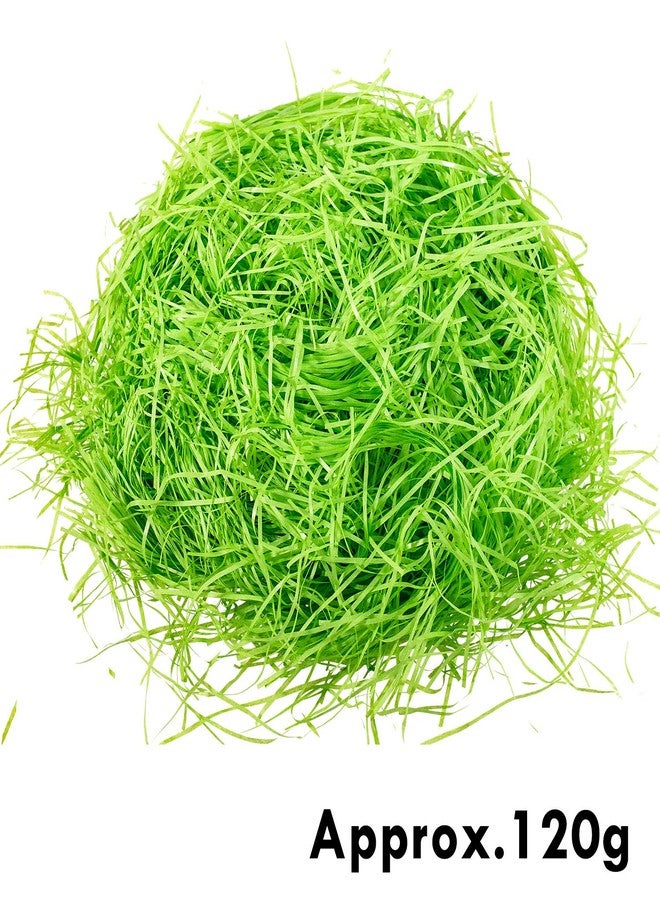 Whaline Basket Grass Craft Shredded Tissue Raffia Gift Filler Paper Shreds for DIY Gift Packaging Easter Basket Filling Egg Stuffer Party Supplies Accessories Decoration, 120g, 4 Oz (Green) - Image 2
